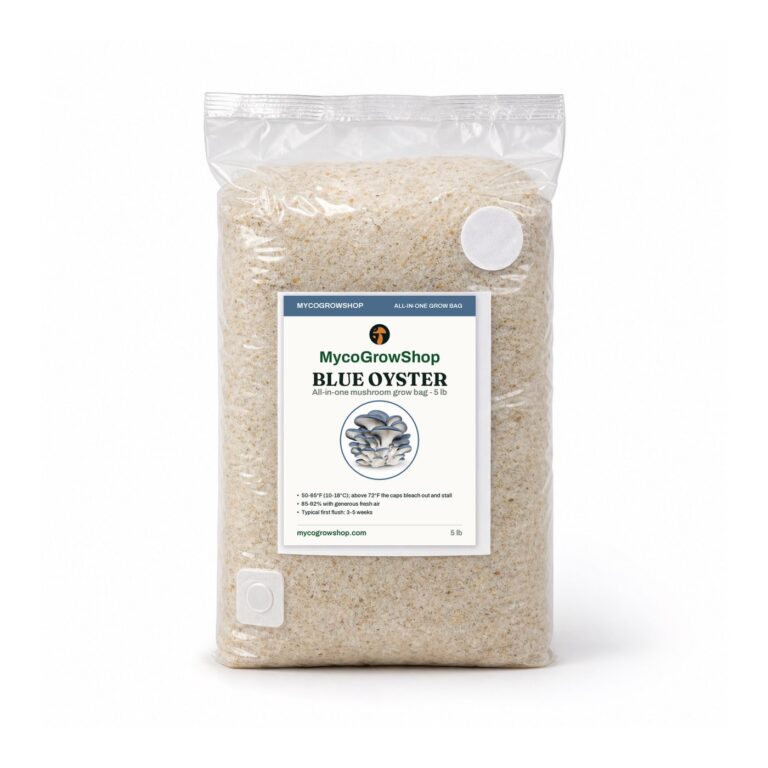 Blue Oyster All-In-One Mushroom Grow Bag - 5 lb, all in one mushroom grow bag