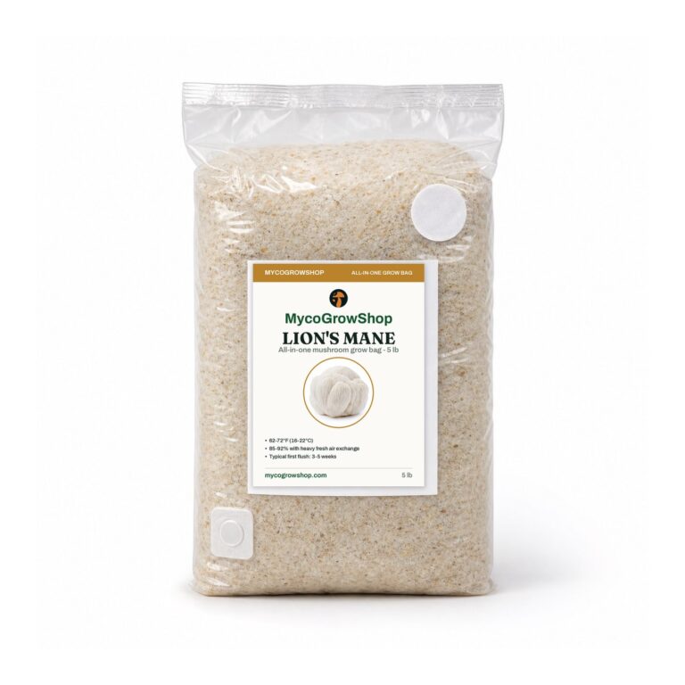 Lion's Mane All-In-One Mushroom Grow Bag - 5 lb, all in one mushroom grow bag