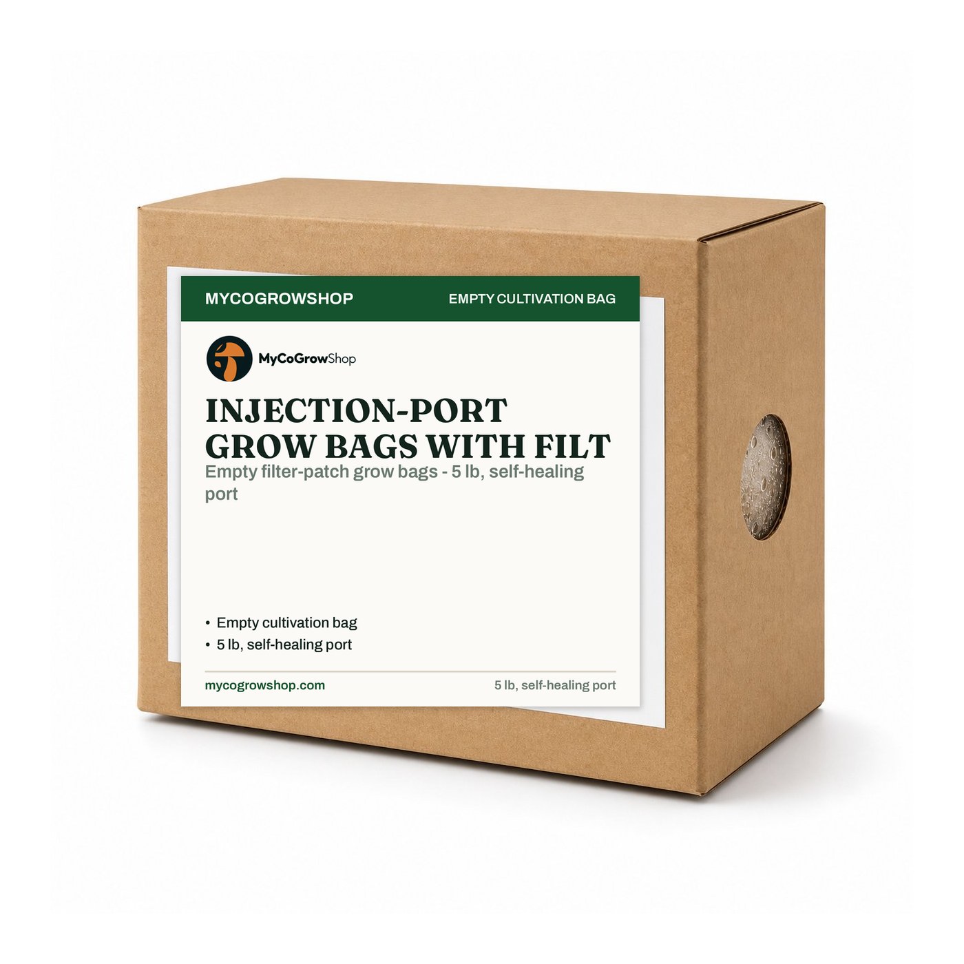 Injection Port Grow Bags 5 lb - mushroom grow bags & blocks