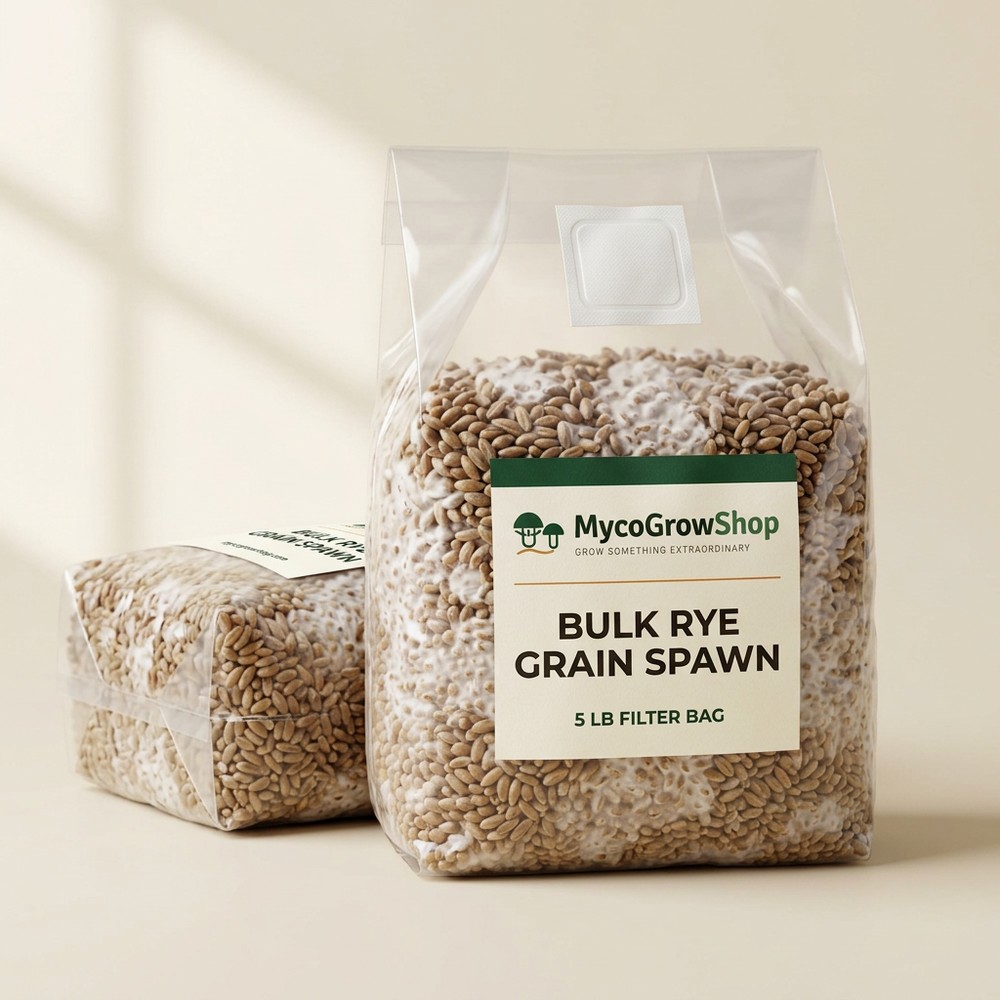 Bulk Rye Grain Spawn Bag, 5 lb - product photo, MycoGrow Shop