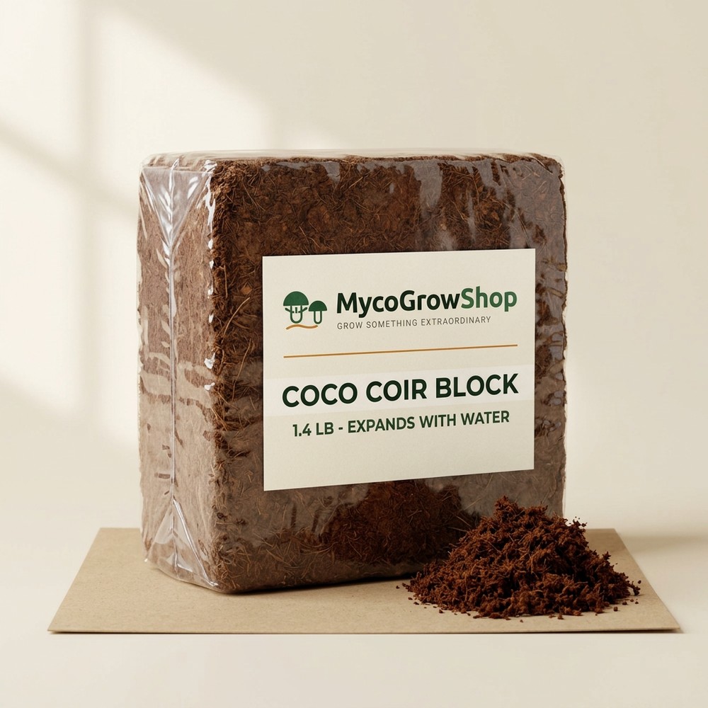 Coco Coir Growing Block — 1.4 lb - product photo, MycoGrow Shop