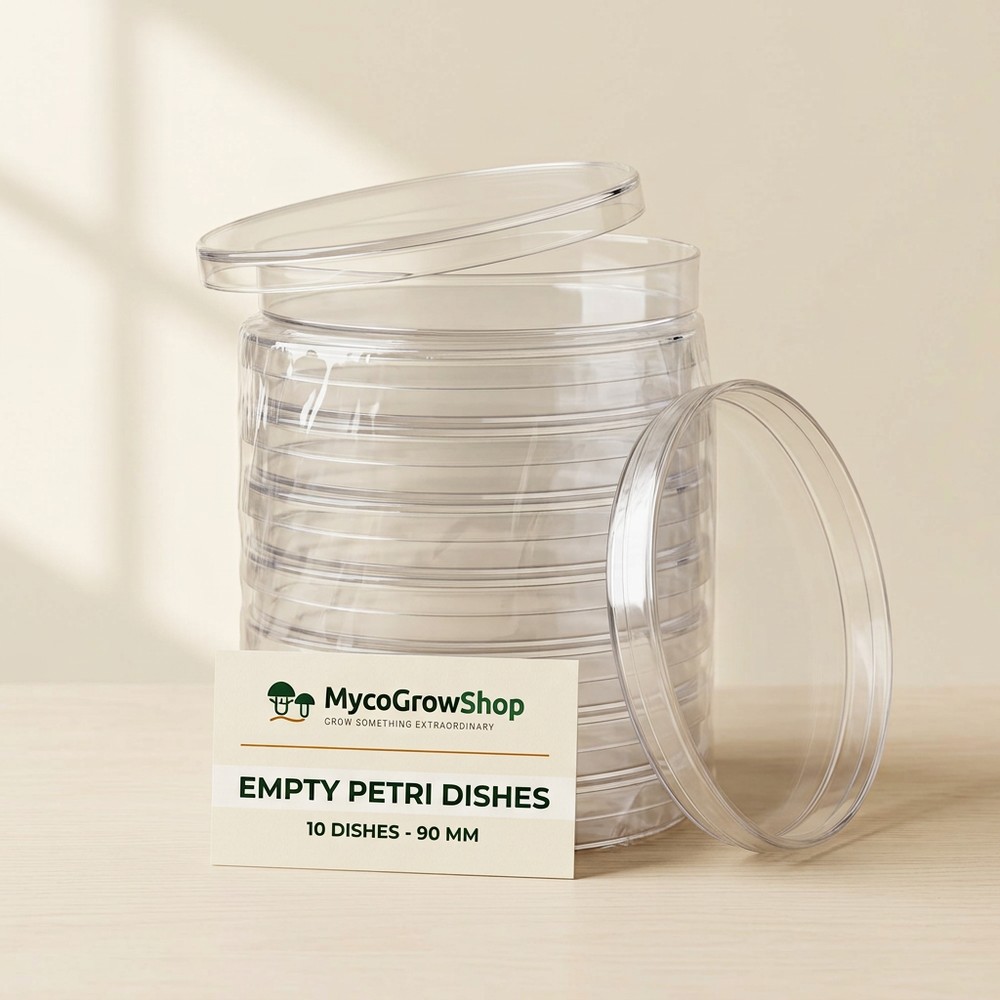 Empty Petri Dishes — 10 Pack - product photo, MycoGrow Shop