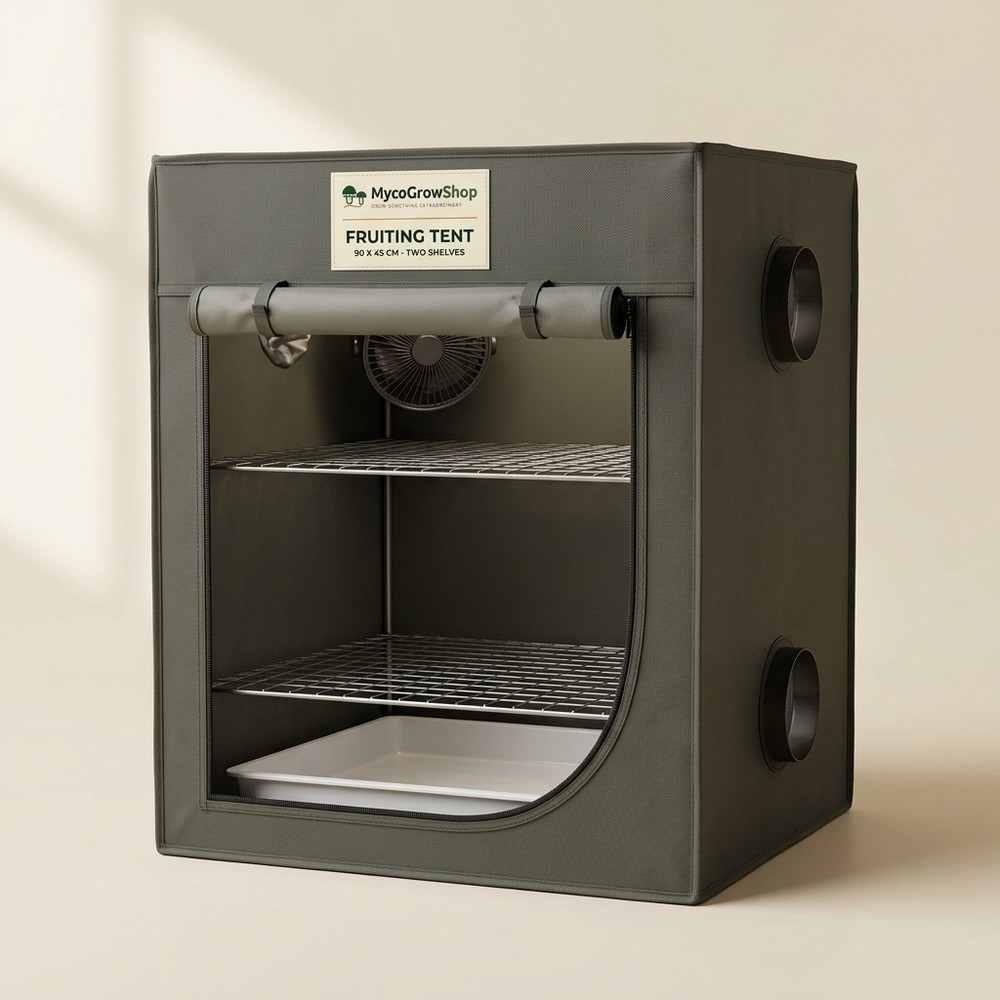 Fruiting Tent with Shelves and Humidity Tray - product photo, MycoGrow Shop