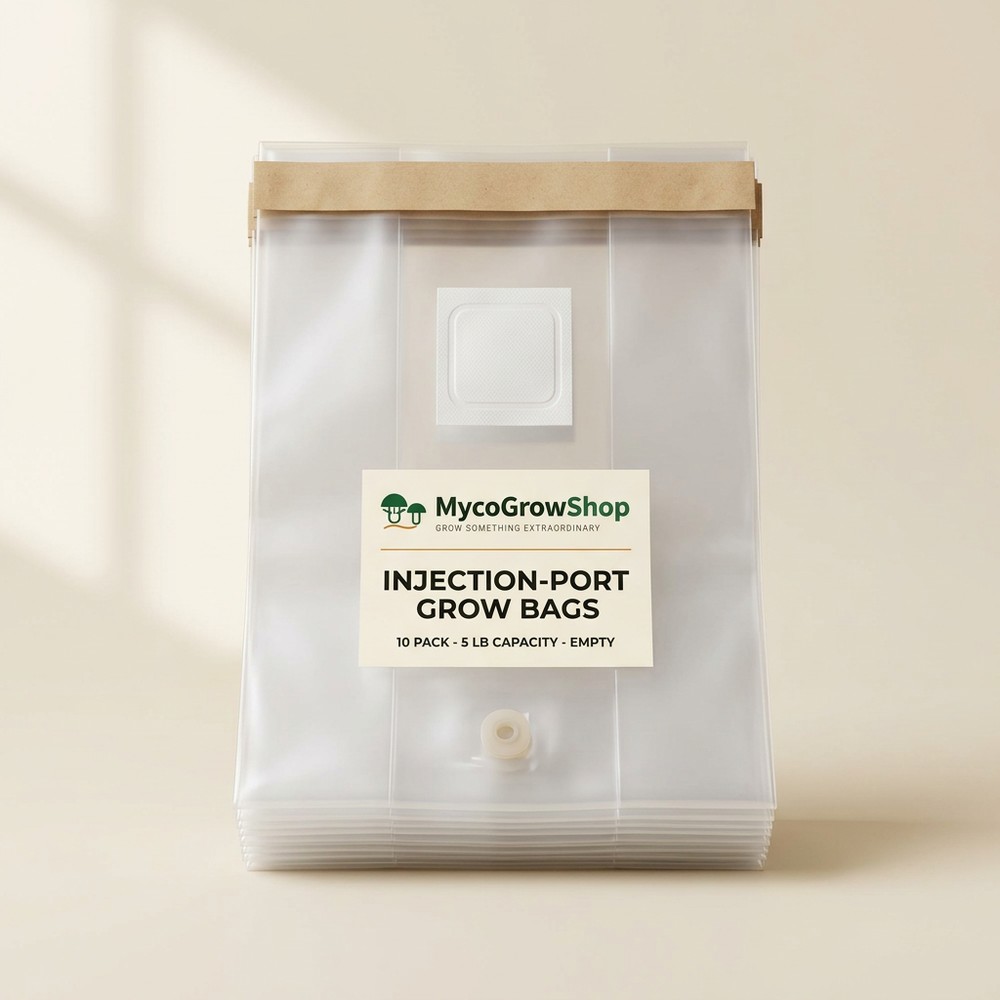 Empty Injection-Port Grow Bags — 10 Pack - product photo, MycoGrow Shop