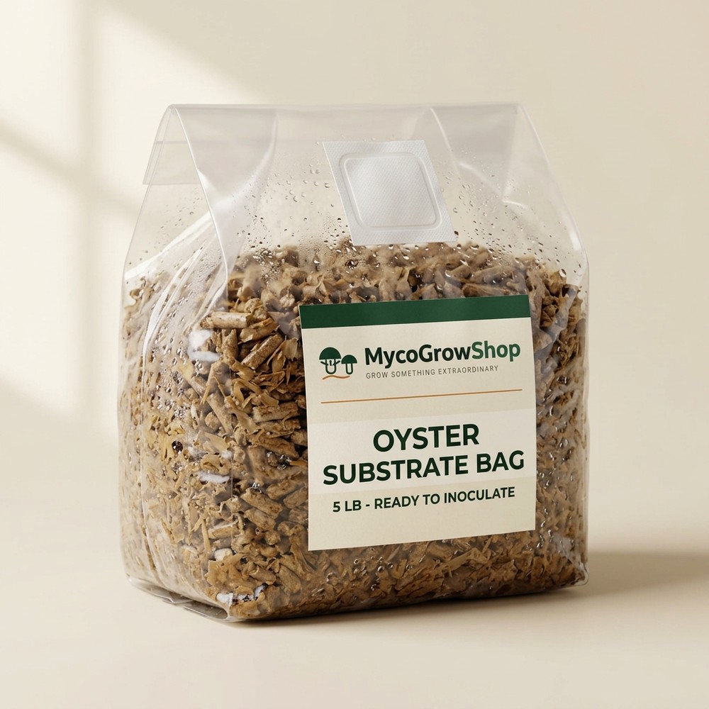 Ready-to-Inoculate Oyster Substrate Bag, 5 lb - product photo, MycoGrow Shop