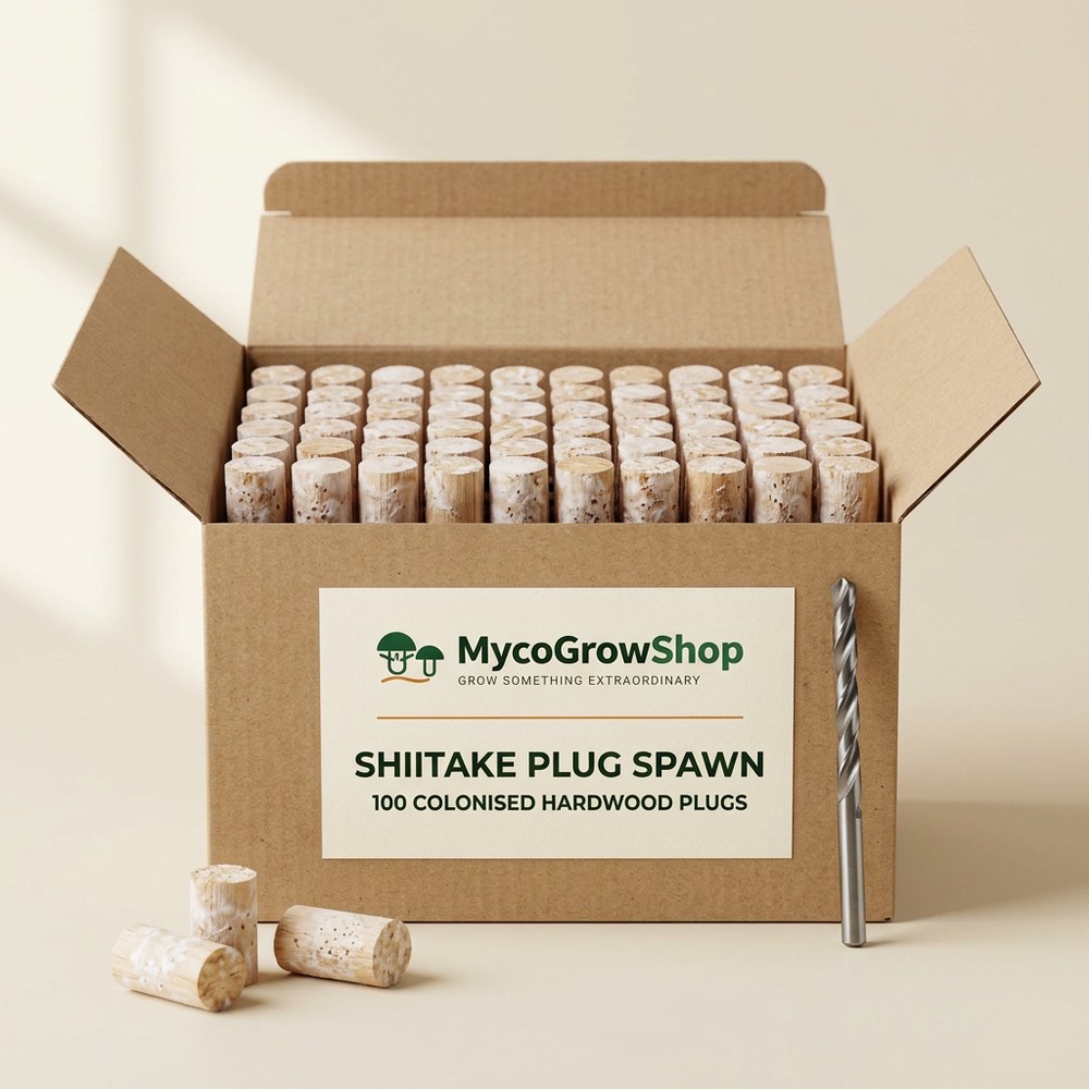 Shiitake Hardwood Plug Spawn — 100 Plugs - product photo, MycoGrow Shop