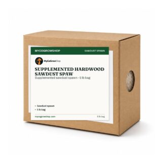 Supplemented Hardwood Sawdust Spawn - 5 lb, mushroom grain spawn, colonised and ready to pitch